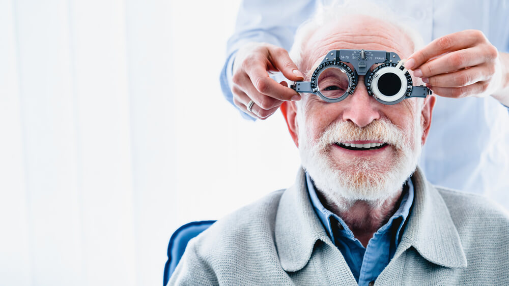 Man getting an eye exam