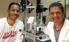NBA Player Devin Harris with Dr. Andrew Feinberg