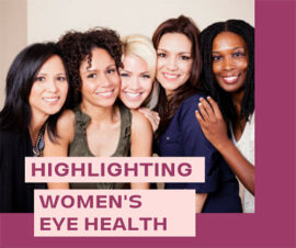 5 women with the words Highlighting Women's Eye Health